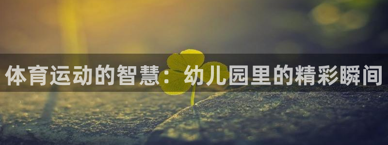 斗体育足球直播：体育运动的智慧：幼儿园里的精彩瞬间